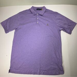 Polo Ralph Lauren Polo Shirt Men’s Large Tall Short Sleeve Purple Flesh Pony